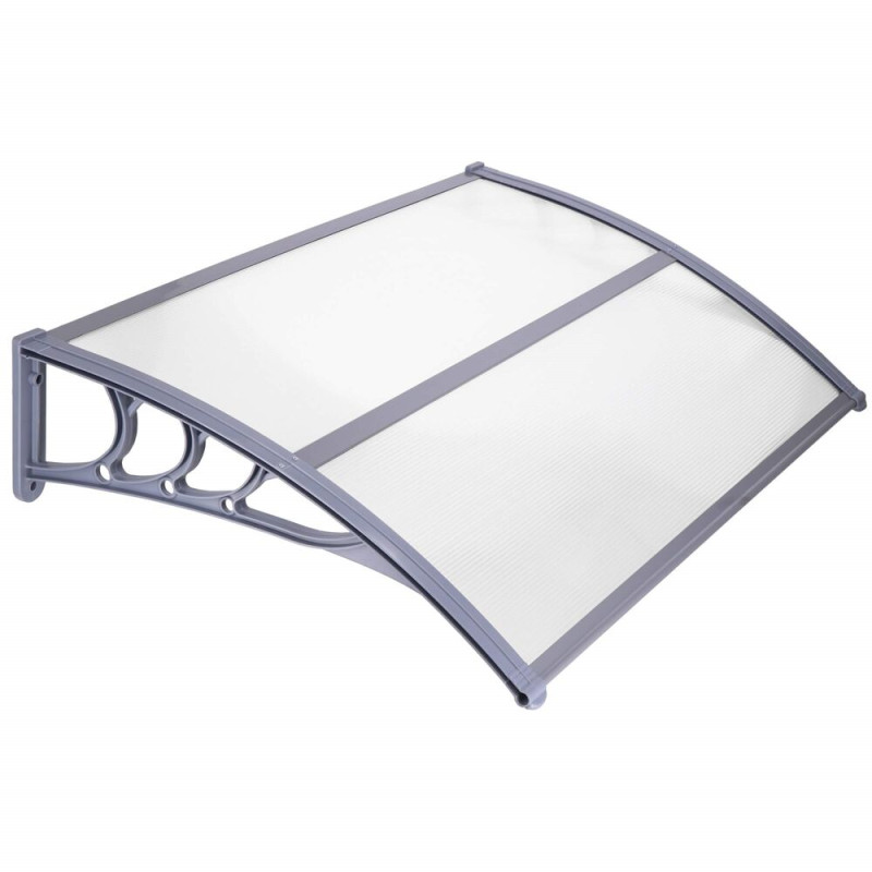 Vchodová stříška 120x75 cm SPRINGOS POLYROOF šedá/transparentní Vchodová stříška 120x75 cm SPRINGOS POLYROOF šedá/transparentní