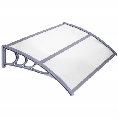 Vchodová stříška 120x75 cm SPRINGOS POLYROOF šedá/transparentní