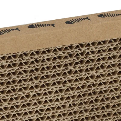 Kartonové škrabadlo pro kočky - Deska se šantou 36 cm SPRINGOS PA1080