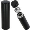Nerezová termoska s teploměrem + sítko 500 ml SPRINGOS THERMOS černá