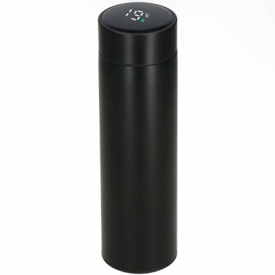Nerezová termoska s teploměrem + sítko 500 ml SPRINGOS THERMOS černá
