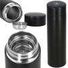 Nerezová termoska s teploměrem + sítko 500 ml SPRINGOS THERMOS černá
