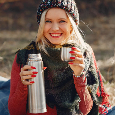 Nerezová termoska 750 ml SPRINGOS WARMO stříbrná
