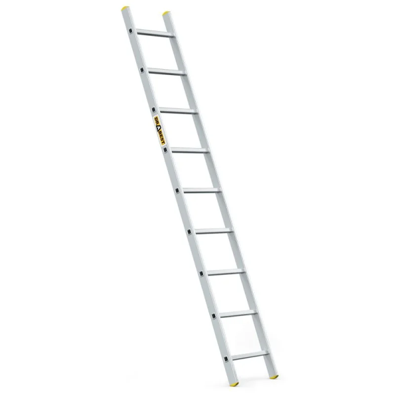 Hliníkový žebřík 1x9 příček jednodílný DRABEST DP-9 PRO Hliníkový žebřík 1x9 příček jednodílný DRABEST DP-9 PRO