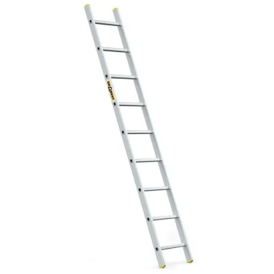Hliníkový žebřík 1x9 příček jednodílný DRABEST DP-9 PRO