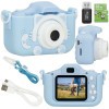 Dětský digitální fotoaparát 40Mpx 32GB SPRINGOS ZIPPY modrý
