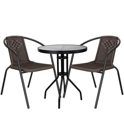 Zahradní set ratanového nábytku SPRINGOS BISTRO 2 hnědý