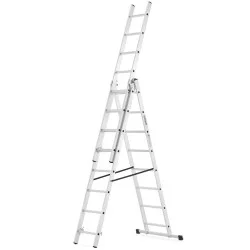 Hliníkový žebřík 3x8 příček 4,70 m třídílný HIGHER 6308