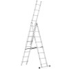 Hliníkový žebřík 3x8 příček 4,70 m třídílný HIGHER 6308
