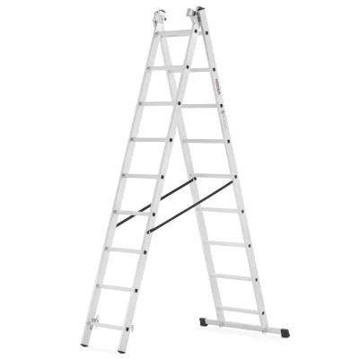 Hliníkový žebřík 3x9 příček 5,06 m třídílný HIGHER 6309