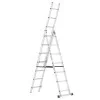 Hliníkový žebřík 3x7 příček 4,25 m třídílný HIGHER 6307