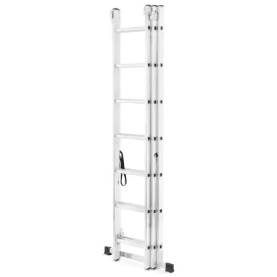 Hliníkový žebřík 3x7 příček 4,25 m třídílný HIGHER 6307