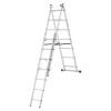 Hliníkový žebřík 3x7 příček 4,25 m třídílný HIGHER 6307