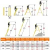 Hliníkový žebřík 3x7 příček 4,25 m třídílný HIGHER 6307