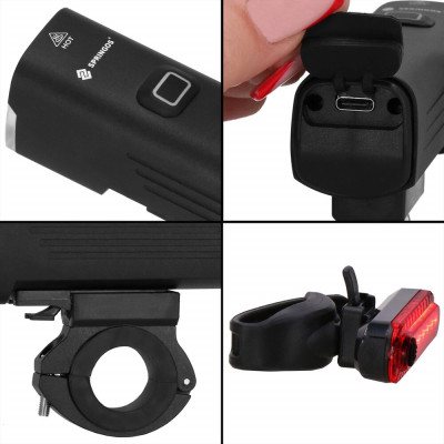 Prémiová LED světla na kolo SPRINGOS BA0081