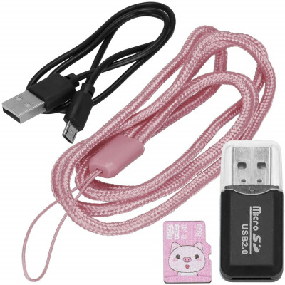 Dětský digitální fotoaparát 24Mpx 8GB SPRINGOS PEPPY růžový