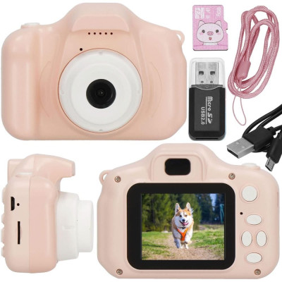 Dětský digitální fotoaparát 24Mpx 8GB SPRINGOS PEPPY růžový