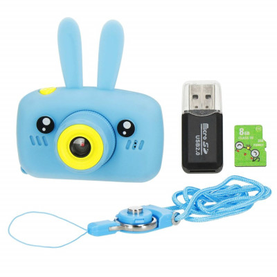 Dětský digitální fotoaparát 40Mpx 8GB SPRINGOS RAFFY modrý