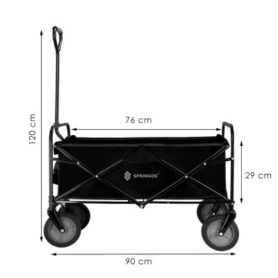 Skládací vozík 80 kg SPRINGOS GA0084 černý