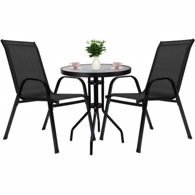 Set zahradního nábytku SPRINGOS MONZA GF0074 černý
