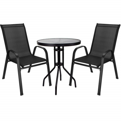 Set zahradního nábytku SPRINGOS MONZA GF0074 černý