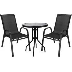 Set zahradního nábytku SPRINGOS MONZA GF0074 černý