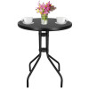Zahradní stolek 60 cm SPRINGOS BISTRO BLACK černý
