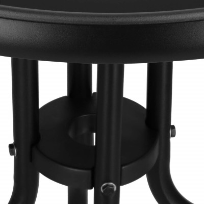 Zahradní stolek 60 cm SPRINGOS BISTRO BLACK černý