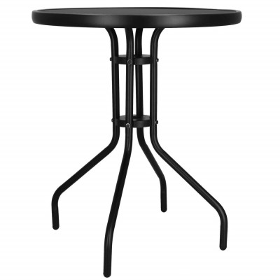 Zahradní stolek 60 cm SPRINGOS BISTRO BLACK černý