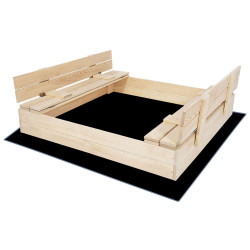 Dětské pískoviště s krytem 120x120 cm SPRINGOS + podložka