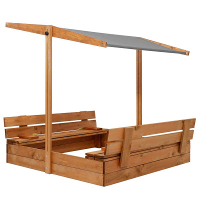 Dětské pískoviště se stříškou 120x120 cm SPRINGOS + podložka