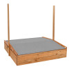 Dětské pískoviště se stříškou 120x120 cm SPRINGOS + podložka
