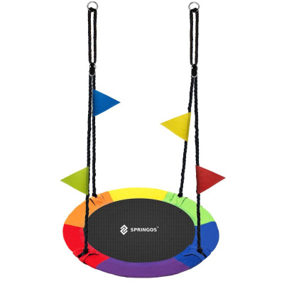 Zahradní houpačka 110 cm SPRINGOS SN028 ČAPÍ HNÍZDO multicolor