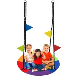 Zahradní houpačka 110 cm SPRINGOS SN028 ČAPÍ HNÍZDO multicolor