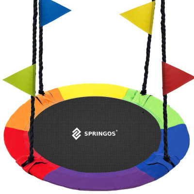 Zahradní houpačka 110 cm SPRINGOS SN028 ČAPÍ HNÍZDO multicolor