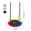 Zahradní houpačka 110 cm SPRINGOS SN028 ČAPÍ HNÍZDO multicolor
