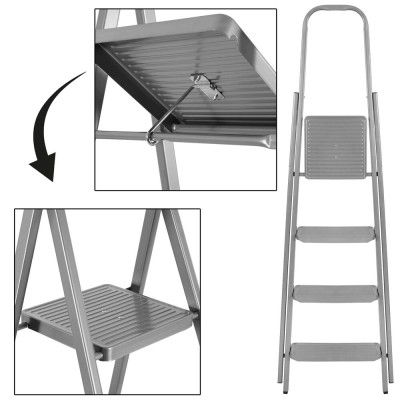 Ocelové schůdky 4 stupně SPRINGOS LD0097