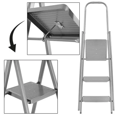 Ocelové schůdky 3 stupně SPRINGOS LD0098