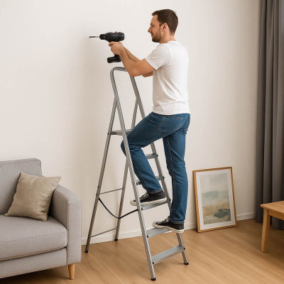 Ocelové schůdky 6 stupňů SPRINGOS LD0095