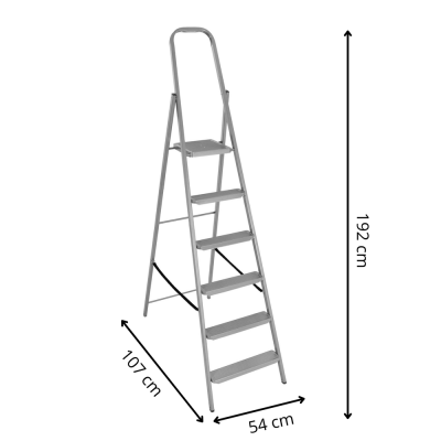 Ocelové schůdky 6 stupňů SPRINGOS LD0095