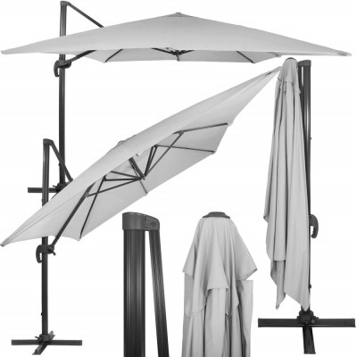 Zahradní slunečník 290x390 cm SPRINGOS GU0048 světle šedý
