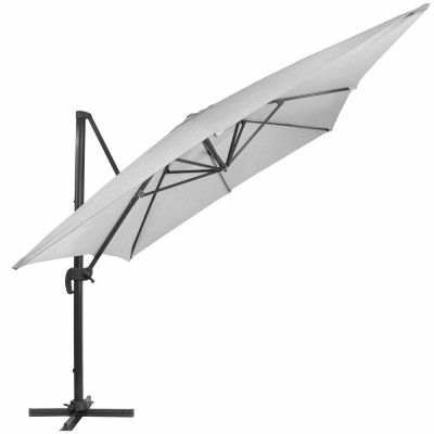 Zahradní slunečník 290x390 cm SPRINGOS GU0048 světle šedý