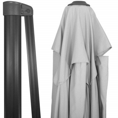 Zahradní slunečník 290x390 cm SPRINGOS GU0048 světle šedý