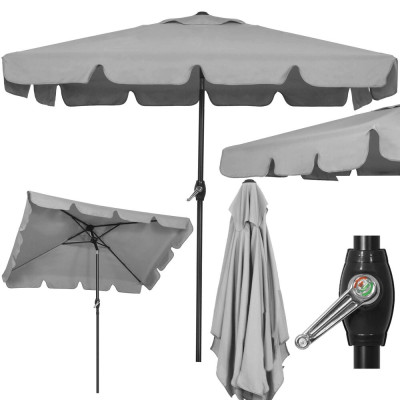 Zahradní slunečník 120x200 cm SPRINGOS GU0038 šedý