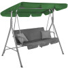 Stříška pro zahradní houpačky 165x110 cm SPRINGOS GS1005 zelená