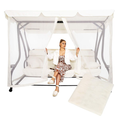 Moskytiéra pro zahradní houpačky 165x680 cm SPRINGOS GS0025M béžová