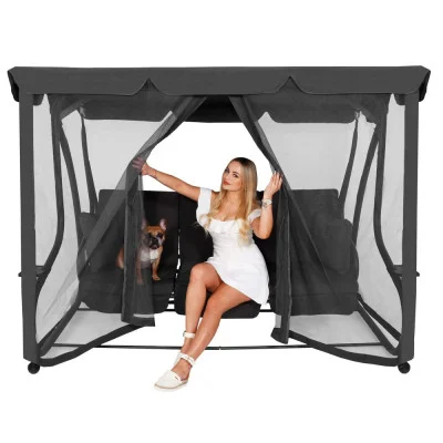 Moskytiéra pro zahradní houpačky 165x680 cm SPRINGOS GS0026M šedá