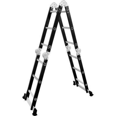 Multifunkční žebřík 4x3 příčky + podlážka DRABEST DU4x3 STEEL 125 kg