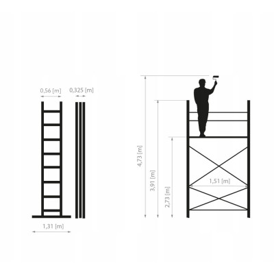 Stavební lešení 4,8m DRABEST HECTOR PRO
