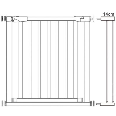 Bezpečnostní zábrana 75-96 cm SPRINGOS BABYLOCK hnědáčerná